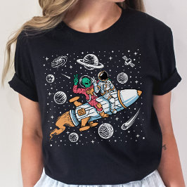 Camiseta Foguetes de Alienígena espacial T-Shirt - Astronau