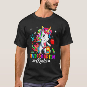 Camiseta Foguetes De Jardim De Infância Bonitos Unicórnio P