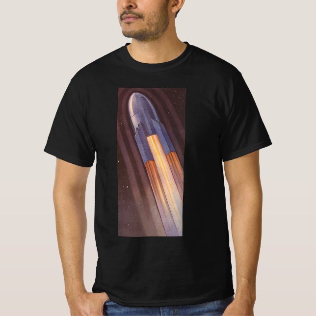 Camiseta Foguetes de naves espaciais de ficção científica V (Frente)