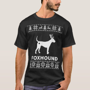 Camiseta Fohound Dog Lover Christmas Reindeer Ugly Christma
