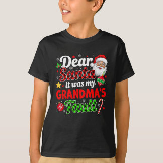 Camiseta Foi a culpa da minha avó, um Xmas engraçado da fam