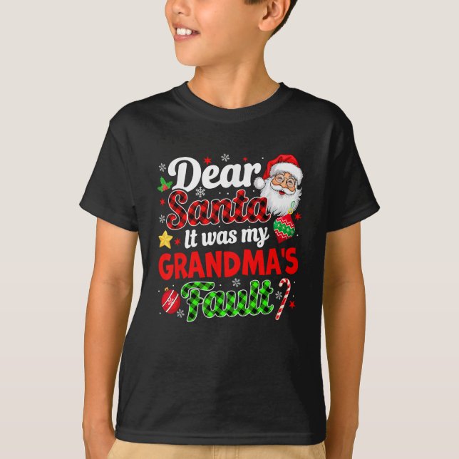 Camiseta Foi a culpa da minha avó, um Xmas engraçado da fam (Frente)