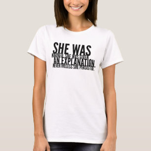 Camiseta "Foi advertida…" Impressão corajoso