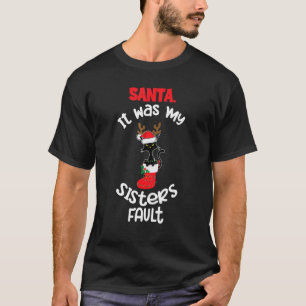 Camiseta Foi culpa da minha irmã, Natal Felino