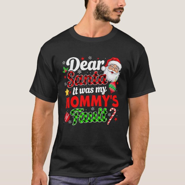Camiseta Foi O Natal Da Minha Mamãe, Engraçado. (Frente)