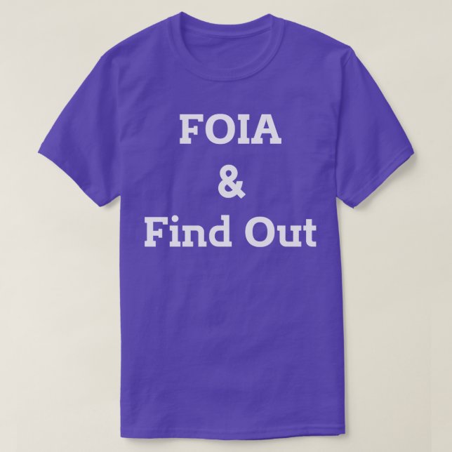 Camiseta FOIA Descubra engraçado (Frente do Design)
