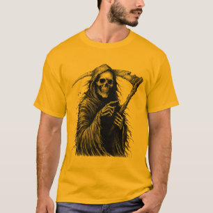 Camiseta Foice do Ceifador de almas Halloween Artes Góticas