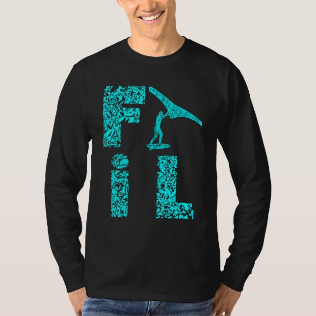 Camiseta Foil Electric Hydrofoil Surfboard Foiling Leopard  (Frente)