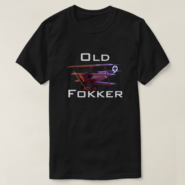 Camiseta "Fokker velho engraçado " (Frente do Design)