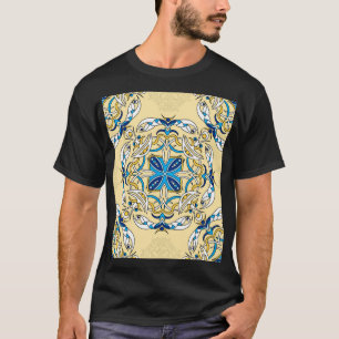 Camiseta Folchwork Arabic Floral Textura Vintage
