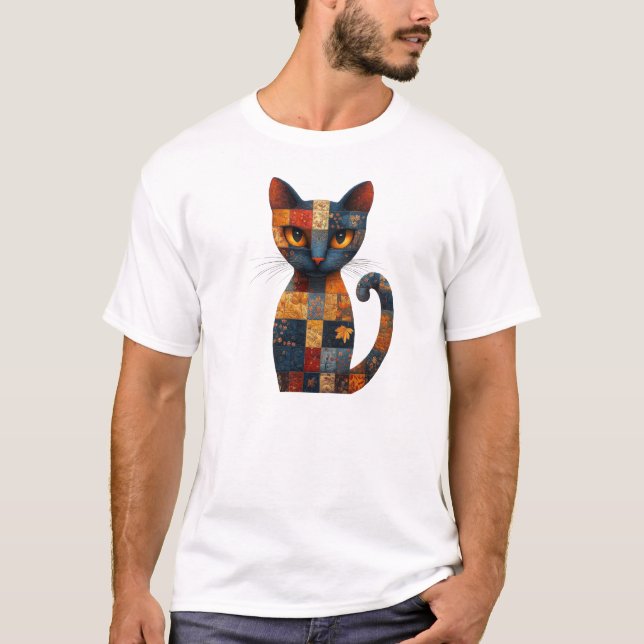 Camiseta Folchwork Cat T-Shirt (Frente)