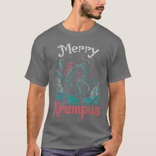 Camiseta Folclore Clássico Natal Alegre Krampus Festivo H