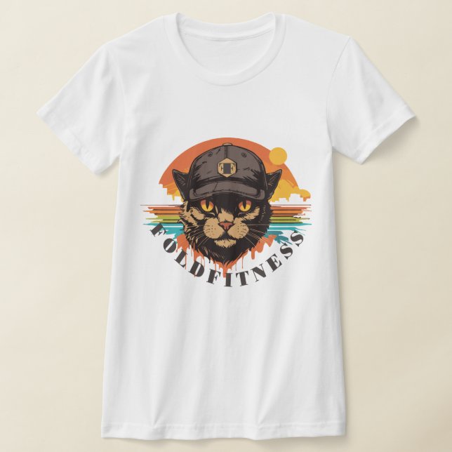 Camiseta FoldFitness: Purrfectly Retro (Postura )