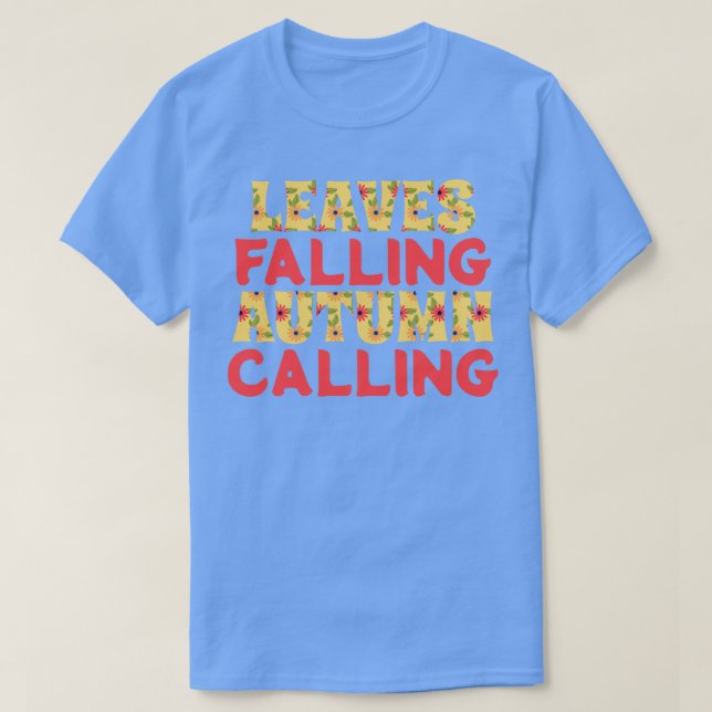 Camiseta Folgas que caem no outono (Frente do Design)