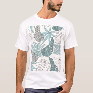 Camiseta Folgas Tropicais: Tendência Sem Olhos Brilhante