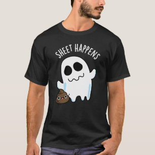 Camiseta Folha Acontece Engraçado Fantasma Escuro BG