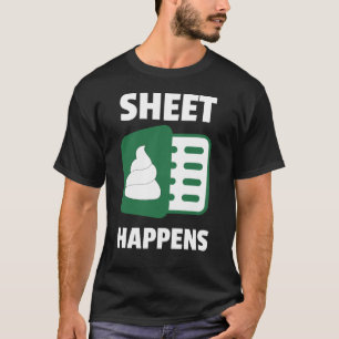 Camiseta Folha Acontece Piada Engraçada do Escritório