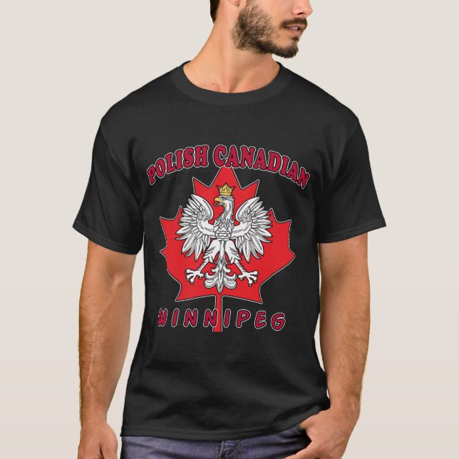 Camiseta Folha canadense polonesa de Winnipeg (Frente)