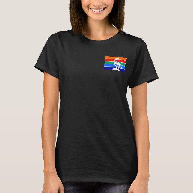 Camiseta Folha das mulheres Zip Jogger, bandeira das Ruas.  (Frente)