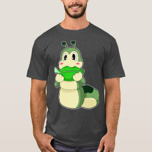 Camiseta Folha De Alimentação De Caternas