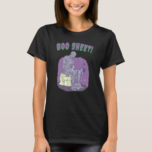 Camiseta Folha de Boas Folhas de Halloween Mummy Toilet Men