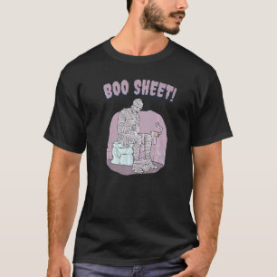 Camiseta Folha de Boas Folhas de Halloween Mummy Toilet Men