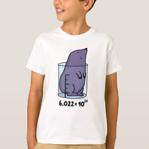 Camiseta Folha De Bonito De Equação De Mole Num Copo De B