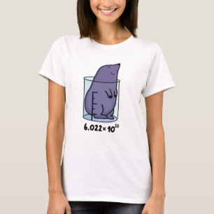Camiseta Folha De Bonito De Equação De Mole Num Copo De B