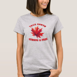 Camiseta Folha de Bordo Canadá Verdadeiro Norte Forte & Liv