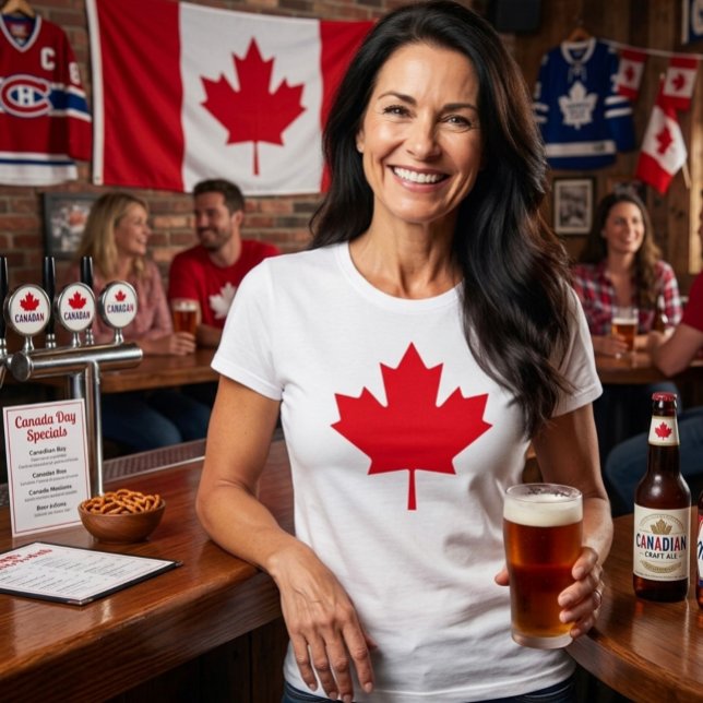 Camiseta Folha de Bordo Canadense (Criador carregado)