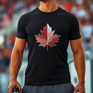 Camiseta Folha de Bordo Canadense Contemporânea V2 ID1071