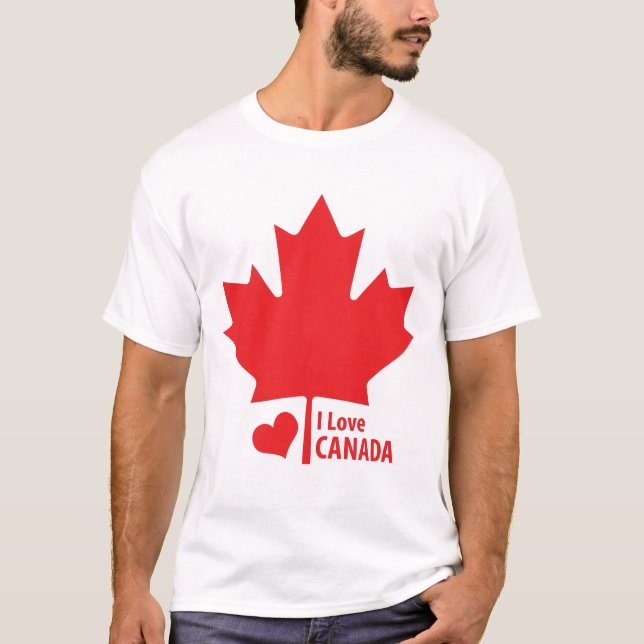 Camiseta Folha de bordo canadense do dia de Canadá do (Frente)