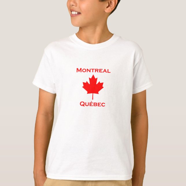 Camiseta Folha de bordo de Montreal Quebeque (Frente)