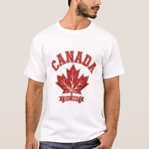 Camiseta Folha de Bordo do Canadá Vintage