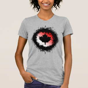 Camiseta Folha de bordo do canadense do Grunge