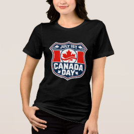 Camiseta Folha de Bordo do Dia do Canadá