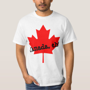 Camiseta Folha de bordo vermelha brilhante grande Canadá