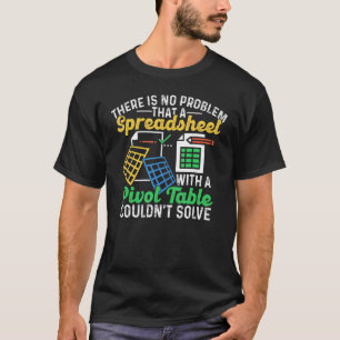 Camiseta Folha De Cálculo Com Um Problema De Mesa Dinâmica 