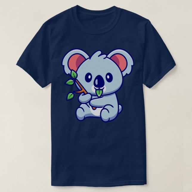 Camiseta Folha de Comida de Koala (Frente do Design)