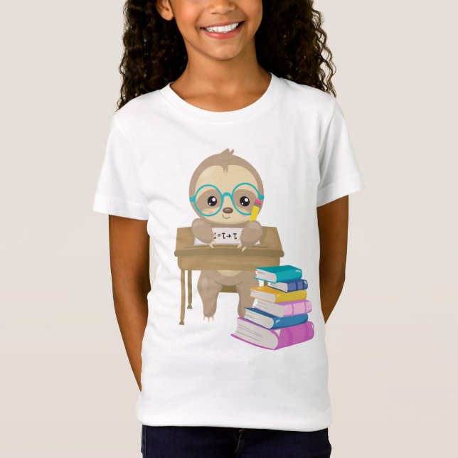 Camiseta Folha de Ensino, Matemática, Escrevendo Livros de  (Frente)