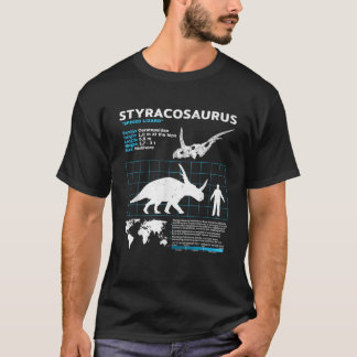 Camiseta Folha de fatos do estiracossauro Fatos do dinossau
