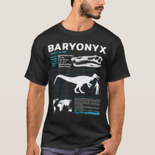 Camiseta Folha de fatos fósseis Baryonyx T-Shirt
