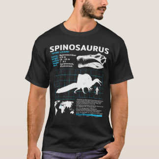 Camiseta Folha de fatos fósseis do espinossauro T-Shirt