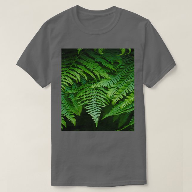 Camiseta folha de folhagem da floresta tropical tropical da (Frente do Design)