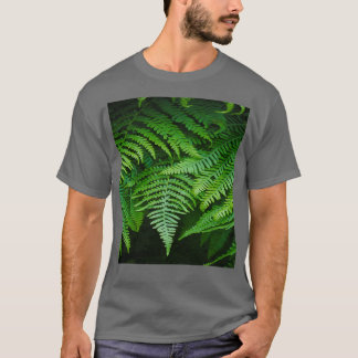 Camiseta folha de folhagem da floresta tropical tropical da