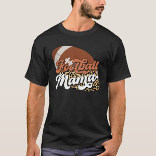 Camiseta Folha de futebol do Leopardo Dia da Mãe Mamãe Espo