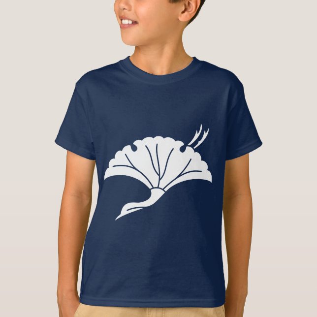 Camiseta Folha de ginkgo em forma de grua (Frente)