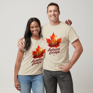 Camiseta Folha de Mapeamento com Dentro de Floresta de outo