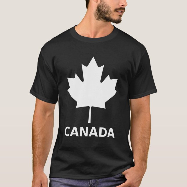 Camiseta Folha de Mapeamento do Canadá (Frente)