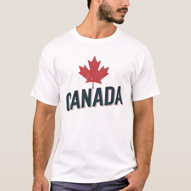 Camiseta Folha de Mapeamento do Canadá (Frente)